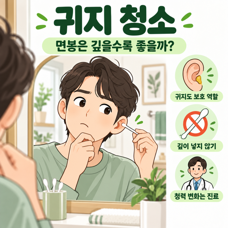 귀지 청소, 면봉으로 깊이 닦아야 더 깨끗할까?
