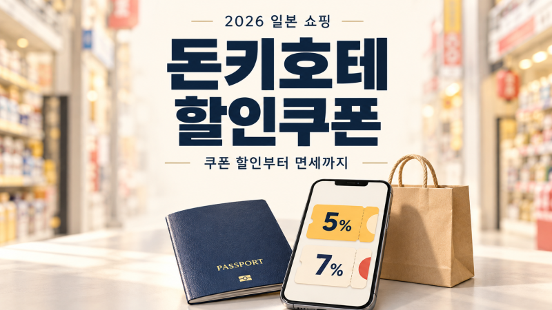 돈키호테 할인쿠폰 사용법 2026｜5%·7% 할인 조건과 일본 면세 변경