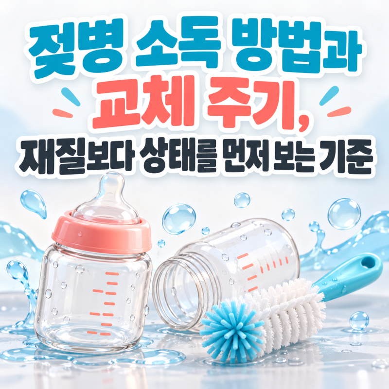 젖병 소독 방법과 교체 주기, 재질보다 상태를 먼저 보는 기준