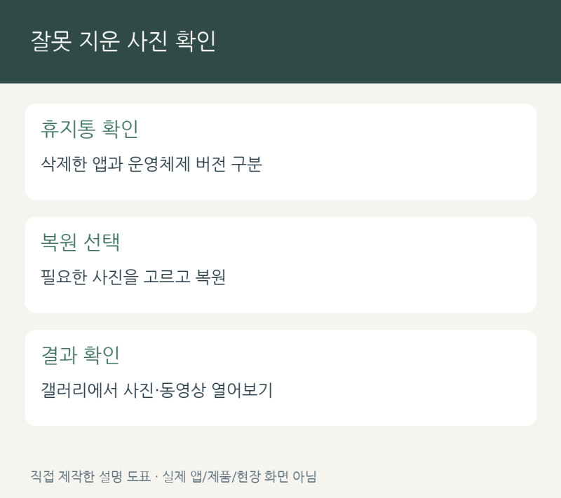 갤럭시에서 삭제한 사진 복원, 휴지통 비우기 전에 확인하세요