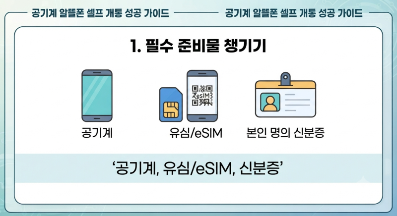 파주선불폰!!! 공기계 알뜰폰 셀프 개통 방법 총정리 (준비물부터 주의사항까지)