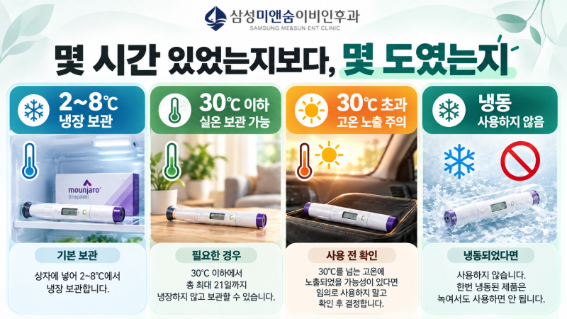 둔산동 마운자로, 실온 보관 기간부터 냉동 주의사항까지