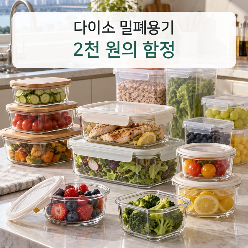 다이소 밀폐용기 2천 원짜리만 샀다간? 진공용기 구매 전 필수 확인