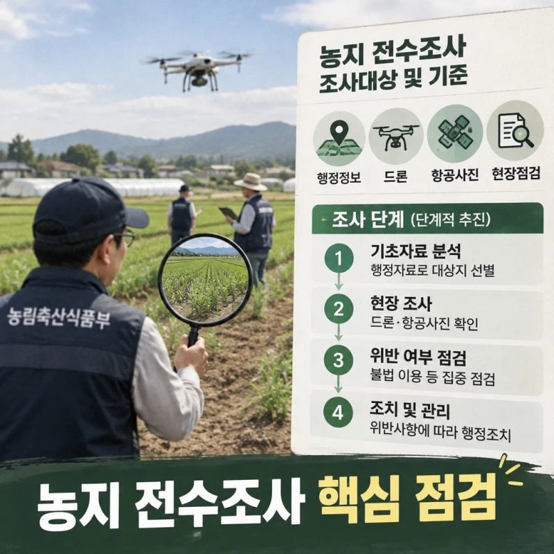 당황하지 마세요!! 정부의 농지 전수조사 대상과 통지받았을 때 확인할 점