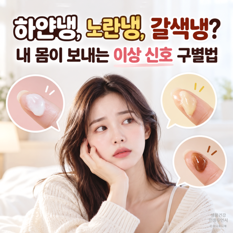생리 전 냉이 갑자기 많아졌다? 하얀냉, 노란냉, 갈색냉 원인과 차이점