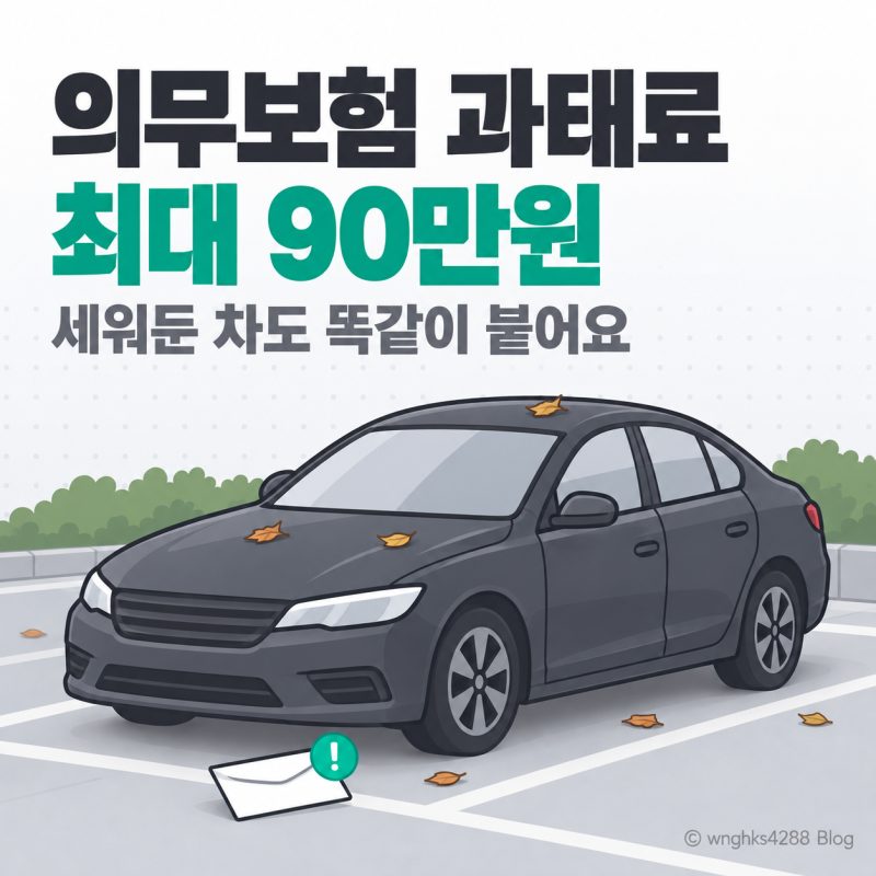 의무보험 과태료 90만원까지, 세워둔 차도 똑같이 붙어요