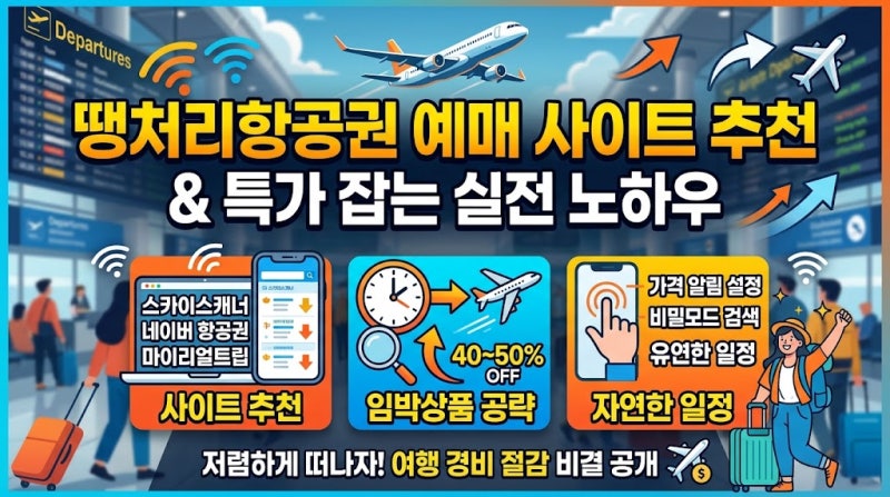 땡처리항공권 예매 사이트 추천 & 특가 항공권 잡는 노하우