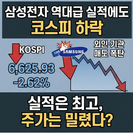 삼성전자 실적 107조에도 코스피 하락한 이유, 거래대금 상위 종목 분석