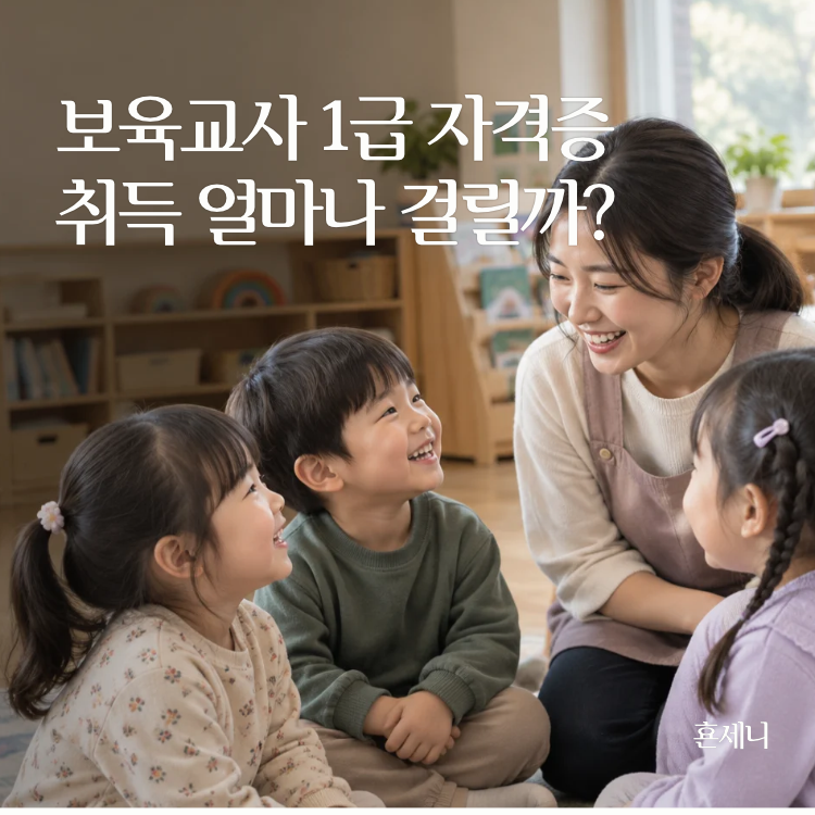 보육교사 1급 자격증 빠른 취득방법(2급 3급 차이)