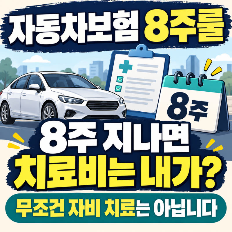 자동차보험 8주룰 시행, 교통사고 치료비 8주 지나면 내가 내야 할까?