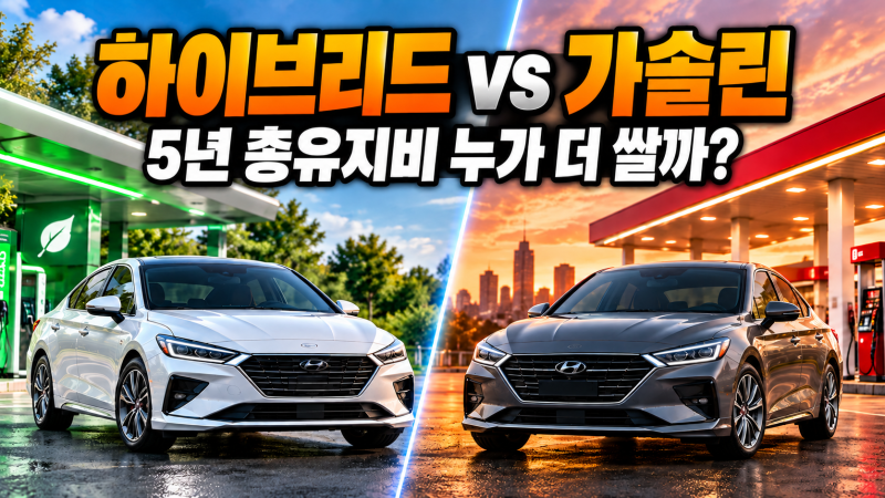 하이브리드 vs 가솔린 유지비 기름값에 자동차세까지 더하면?