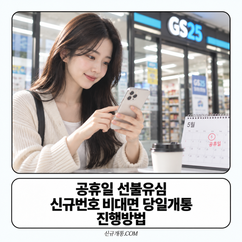 공휴일 선불유심 신규번호 비대면 당일개통 방법