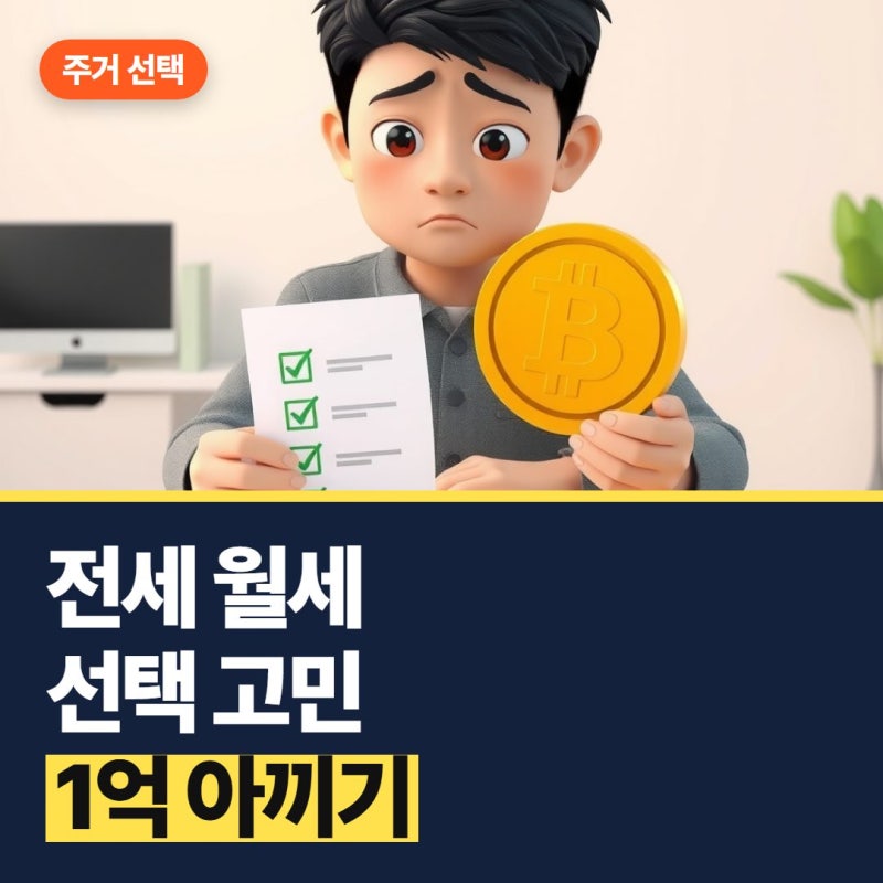 전세 월세 장단점 차이, 사회초년생 1억 아끼는 선택