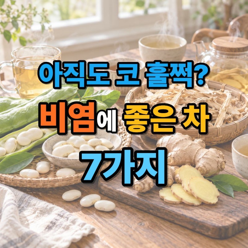 비염에 좋은 차 7가지, 코막힘·콧물 완화에 어떤 차가 좋을까?