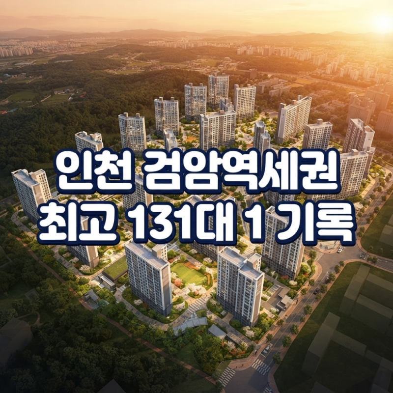 인천 검암역세권 6636가구, 첫 분양 5억원대에 공공분양 최고 131대 1 기록