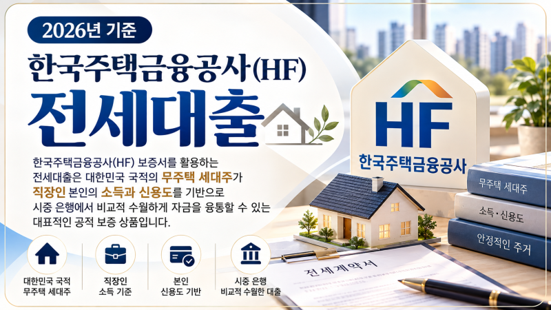 [3편]HF(한국주택금융공사) 전세대출｜소득 기준 직장인 맞춤 공공 보증 공략법