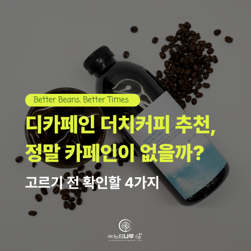 디카페인 더치커피 추천, 정말 카페인이 없을까? 고르기 전 확인할 4가지