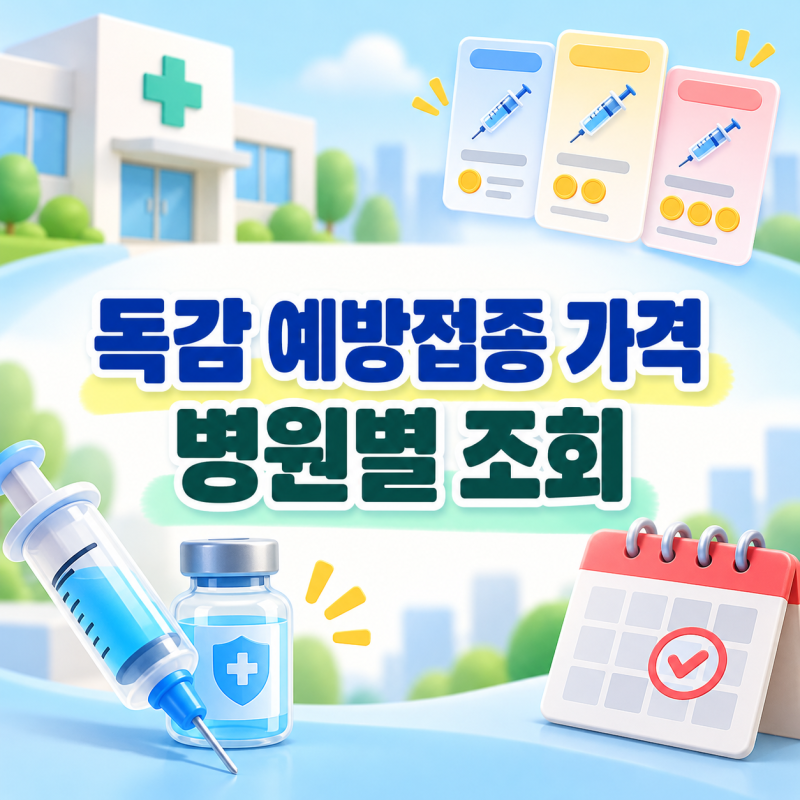 독감 예방접종 가격 조회, 병원별 비교하는 법