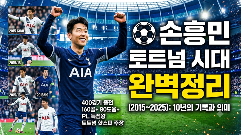 ⚽ 손흥민 토트넘 시대 완벽정리 (2015~2025): 10년의 기록과 의미