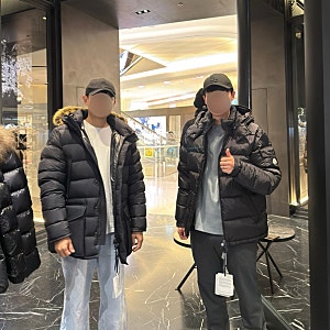 잠실 몽클레어 마야 클루니 비교 남성 패딩 추천 몽클레르 30대 남자 착용샷 사이즈