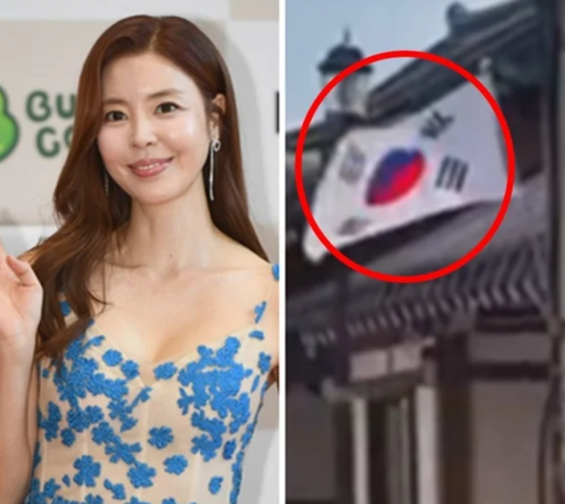 "왜 저러지?" 배우 김규리, 한글날 앞두고 '거꾸로 뒤집힌 태극기' 게양 논란… 네티즌 악플 ....