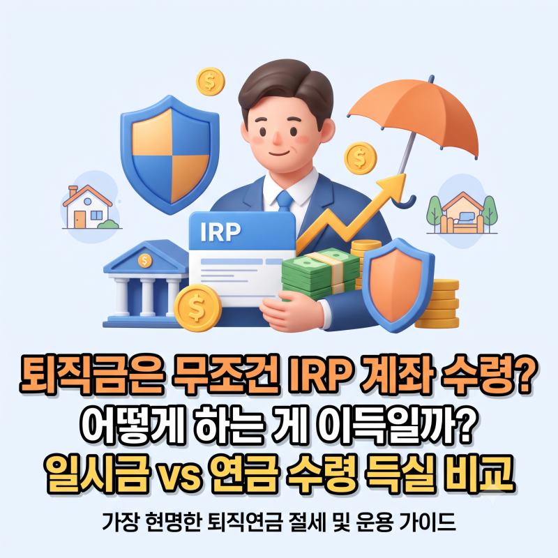 퇴직금은 무조건 IRP 계좌로 수령...어떻게 하는게 이득일까?