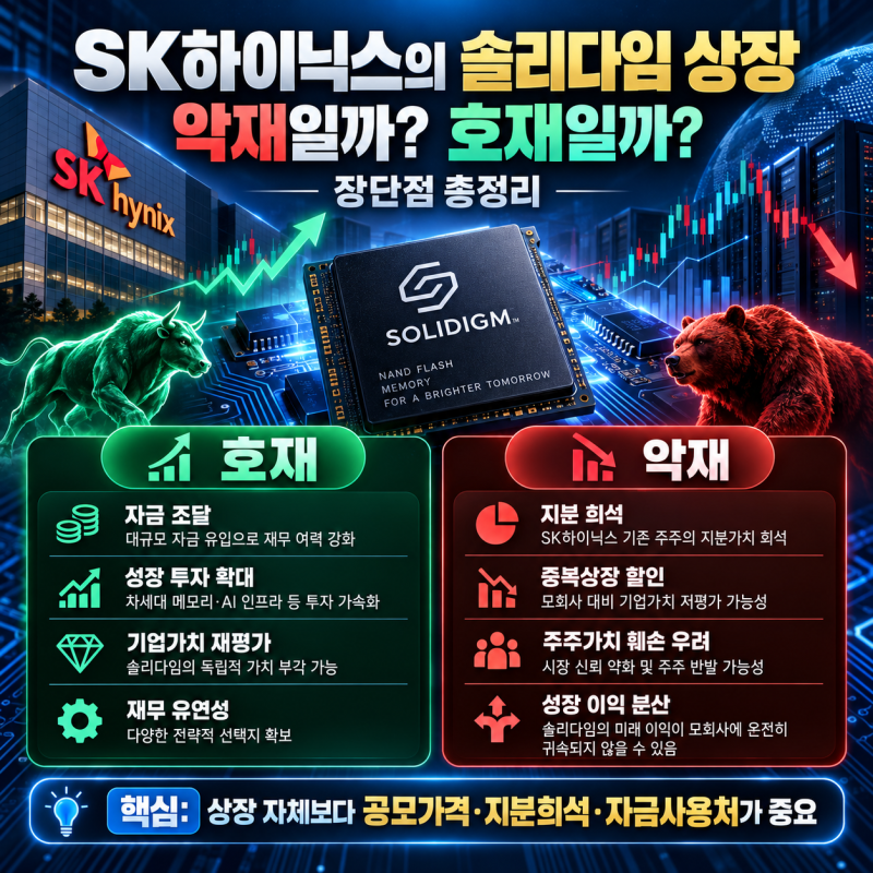 SK하이닉스 솔리다임 상장, 악재일까 호재일까? 주가 영향 총정리