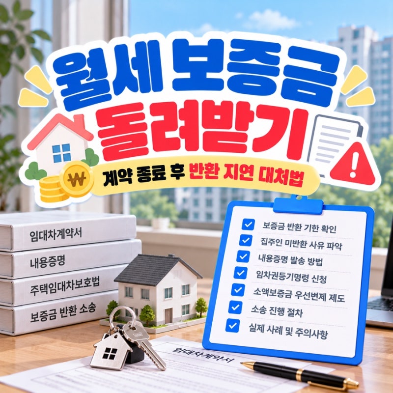 월세 보증금 돌려받기｜계약 종료 후 반환 지연 대처법