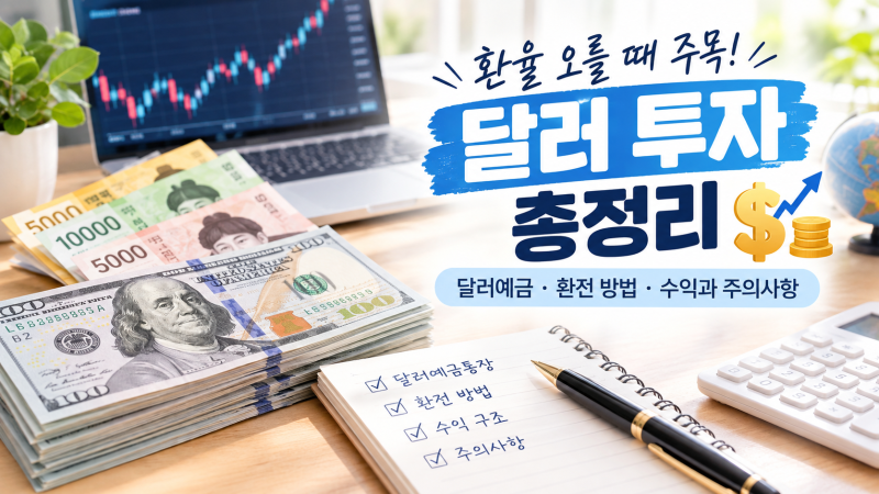 달러 투자 방법 총정리! 달러예금통장 종류부터 가입방법, 환테크 주의사항까지