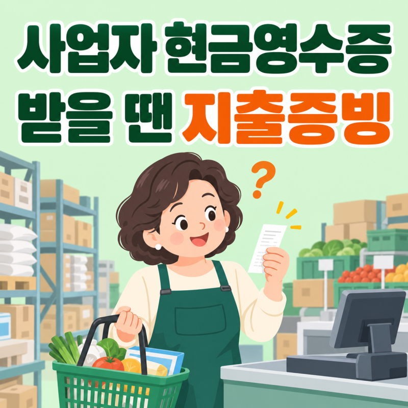 개인사업자 현금영수증 발급, 받을 땐 사업자용