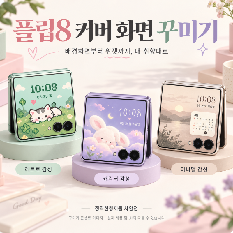 갤럭시 플립8 꾸미기｜커버 화면·위젯부터 케이스·키링까지, SNS 감성 폰꾸