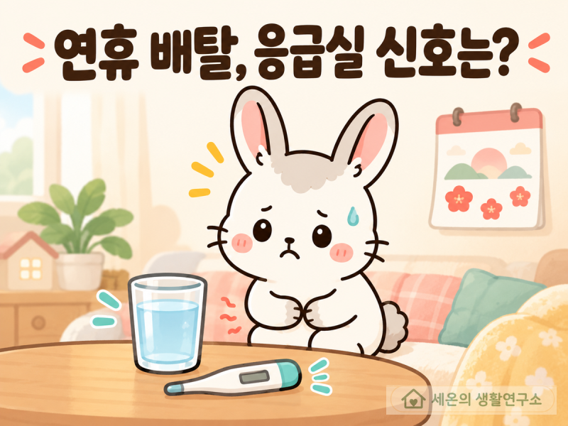 연휴 배탈·장염, 응급실 가야 할 신호는?