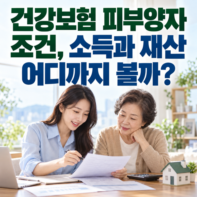 건강보험 피부양자 조건 소득과 재산 어디까지 볼까?
