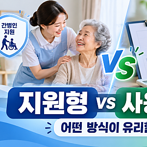 "어떤 방식이 더 유리할까?" 간병인보험 지원형 vs 사용일당형 차이 비교