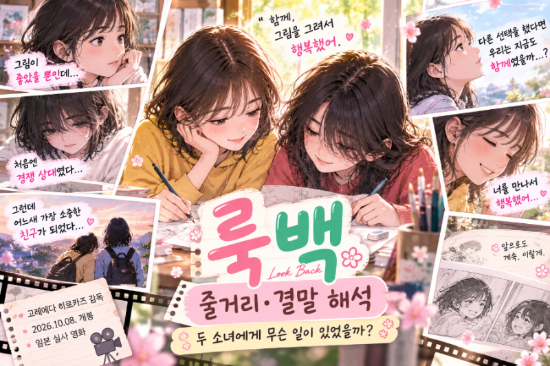 영화 룩백 줄거리·결말 해석｜개봉 첫날 박스오피스 1위! 두 소녀의 우정, 원작과 실사 차이....
