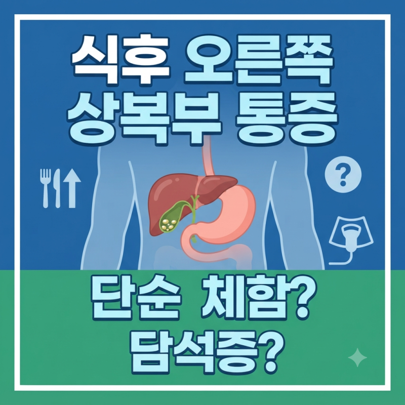 식후 찌르는 듯한 오른쪽 상복부 통증, 단순 소화불량인 줄 알았는데 담석증?