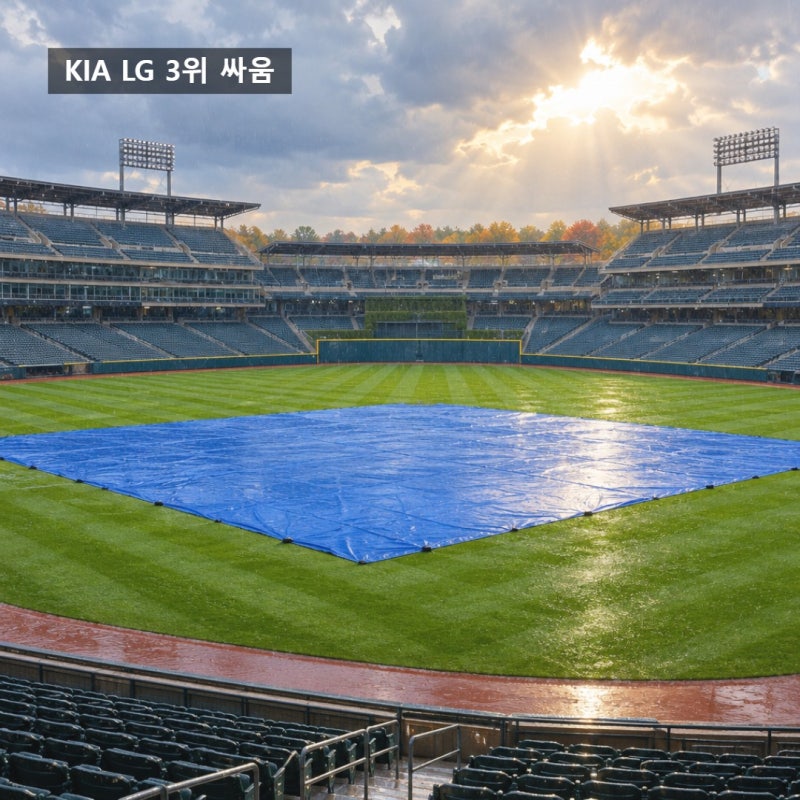 KIA·LG 3위 싸움, 3연승 해도 확정 안 되는 이유와 주말 비 변수