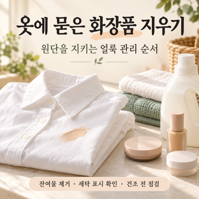 옷에 묻은 화장품지우기, 립스틱 파운데이션 등 얼룩 제거는 어떻게?