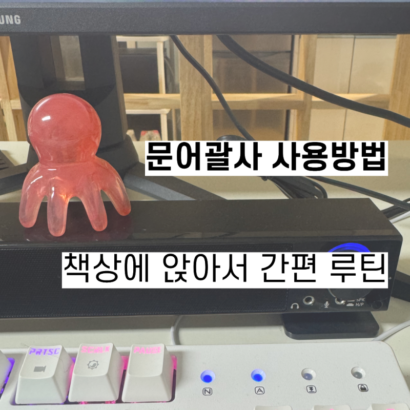 문어괄사 사용방법ㅣ오일없이 책상에서 하는 어깨, 두피 루틴