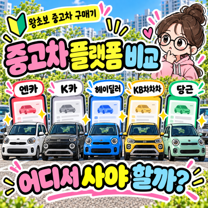 중고차 구매 사이트 플랫폼 비교｜엔카 K카 헤이딜러 KB차차차 당근 어디서 사야 할까?
