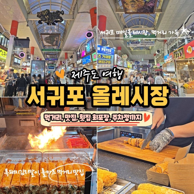 제주도 서귀포 올레시장 먹거리 맛집 횟집 회포장 주차장 후기