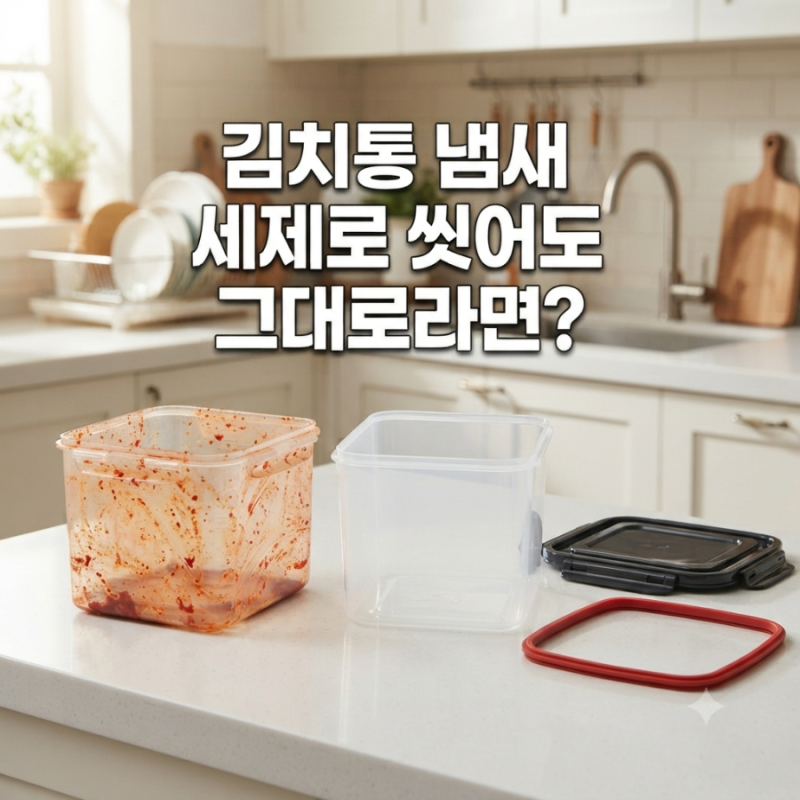 김치통 냄새, 세제로 씻어도 그대로라면? 버리기 전에 '이것'부터 해보세요