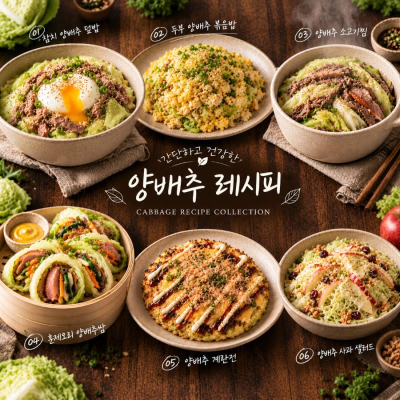 [다이어트 식단] 냉장고 속 양배추 대처법! 질리지 않는 다이어트 양배추 요리 7가지 레시피