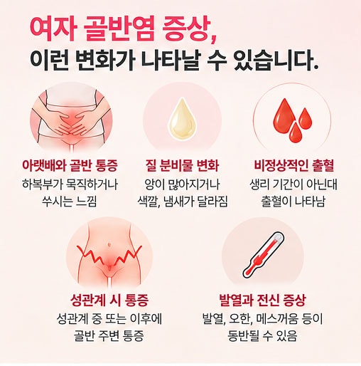 여자 골반염 증상, 아랫배가 묵직하고 분비물이 달라졌다면?