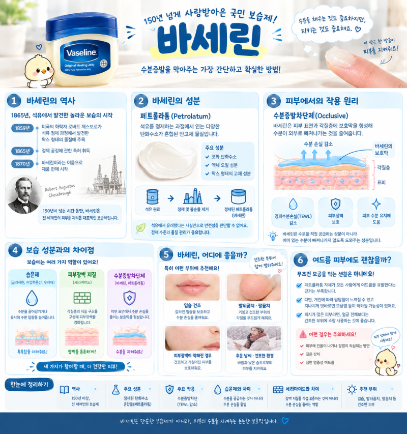 화장품 성분 너무 어려워요.. 쉽게 알려주세요, 보습편 바세린?(6)