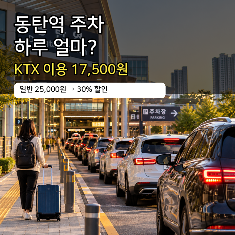 동탄역 주차 하루 얼마｜KTX 이용 17,500원·30분 1,050원 할인받는 법