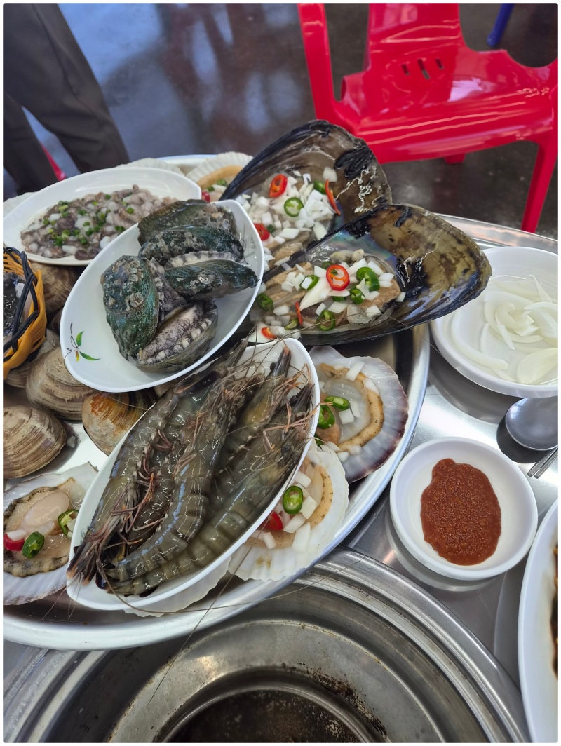 부산 청사포 맛집 하진이네 신선함 그대로인 청사포 조개구이 추천드려요 !