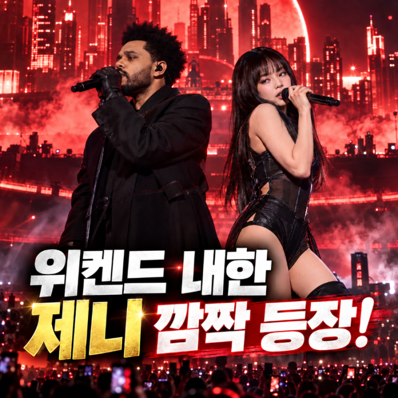 위켄드 내한공연 제니, 등장에 난리 난 이유
