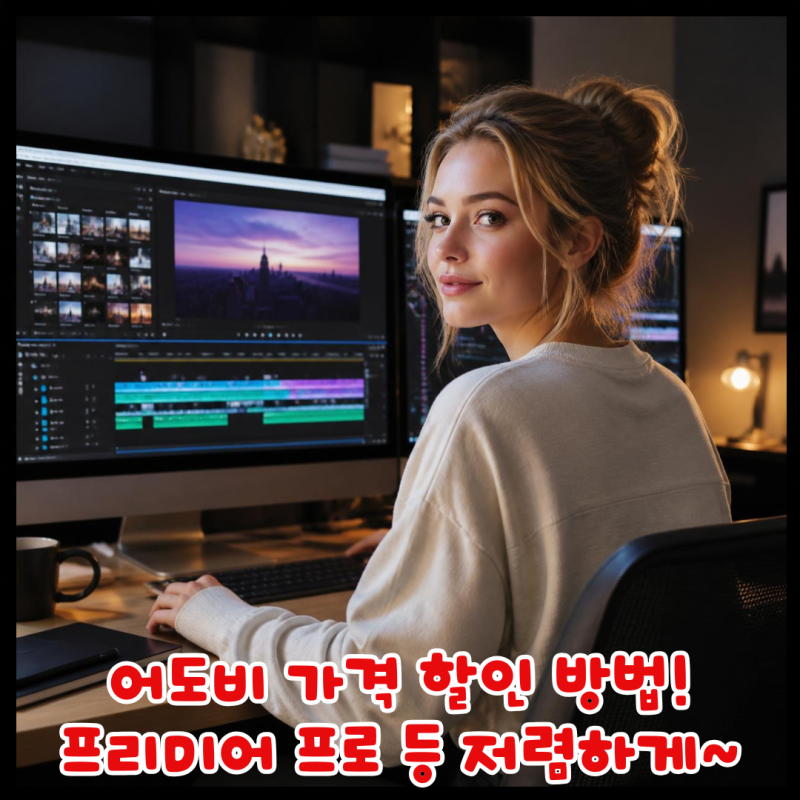 어도비 가격 할인 방안! 프리미어 프로 등 필수 영상 편집 프로그램