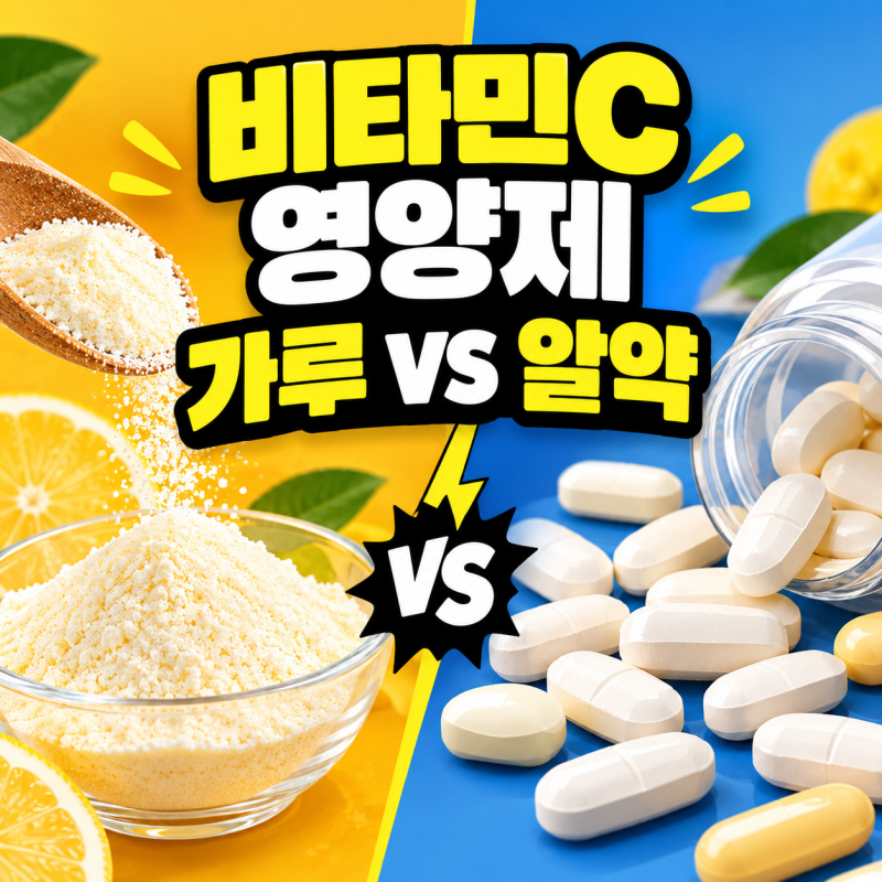 비타민C 가루 알약 차이 장단점이 있습니다
